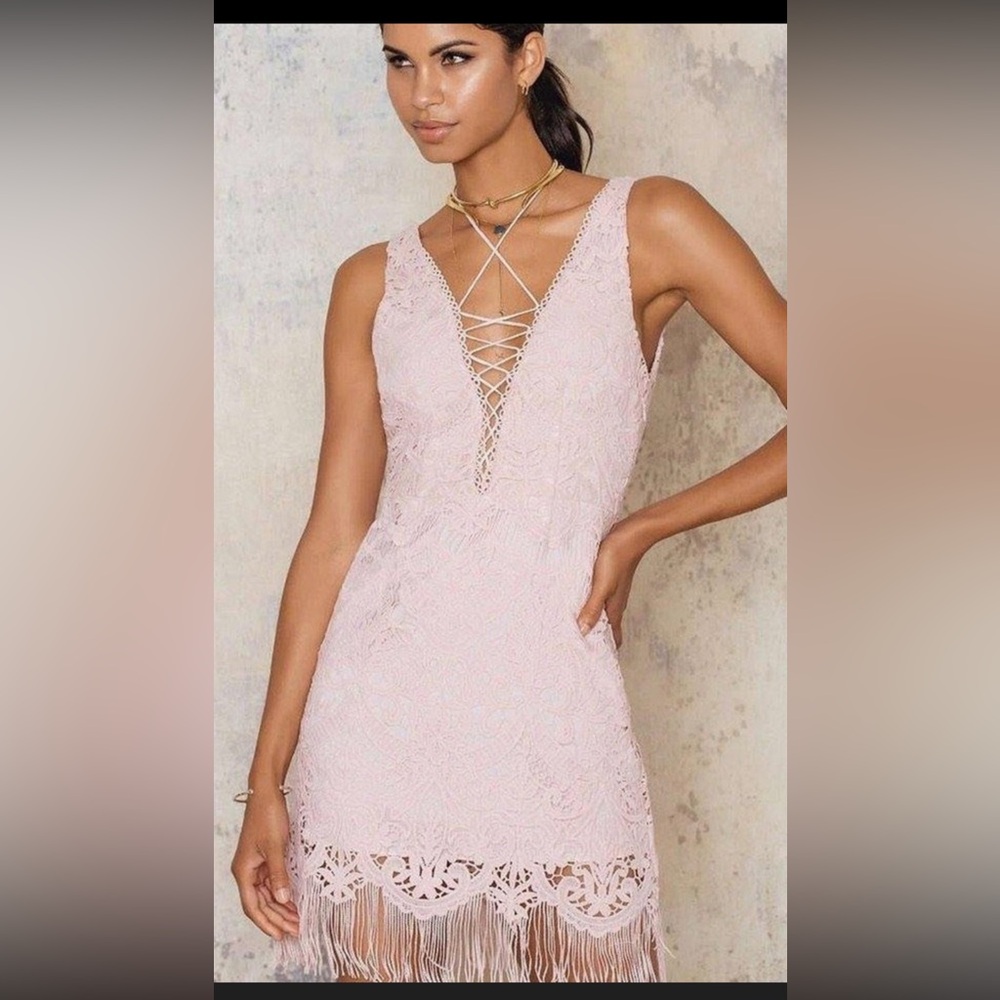 SAYLOR Blush Lace Dress